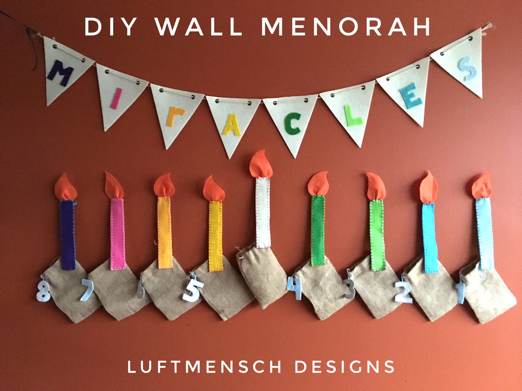 How To Make a Simple DIY Felt Wall Menorah