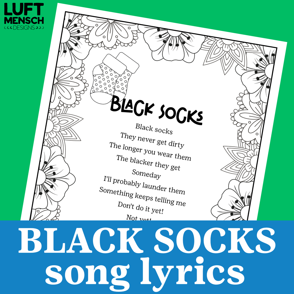 Black Sock Girl Scout SOng Lyrics free printable