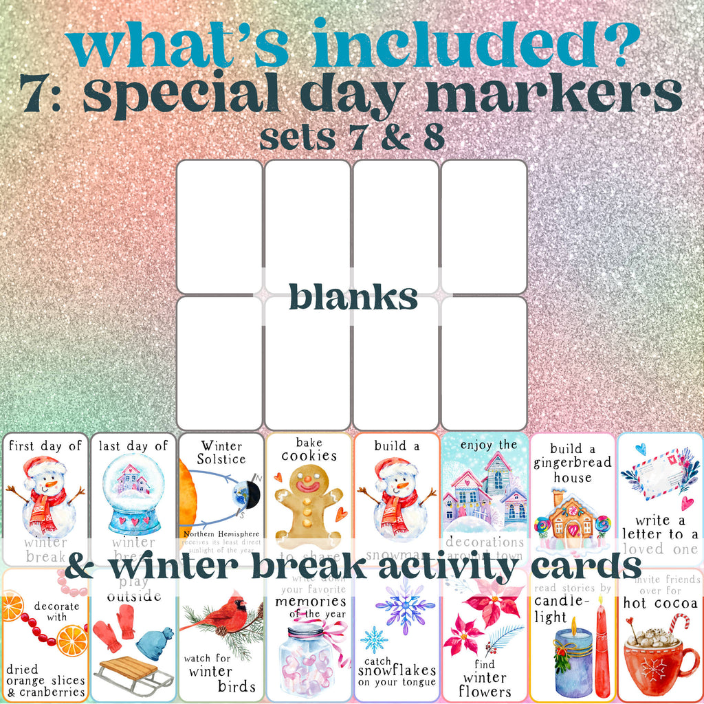 Winter Break Activity Cards Printable