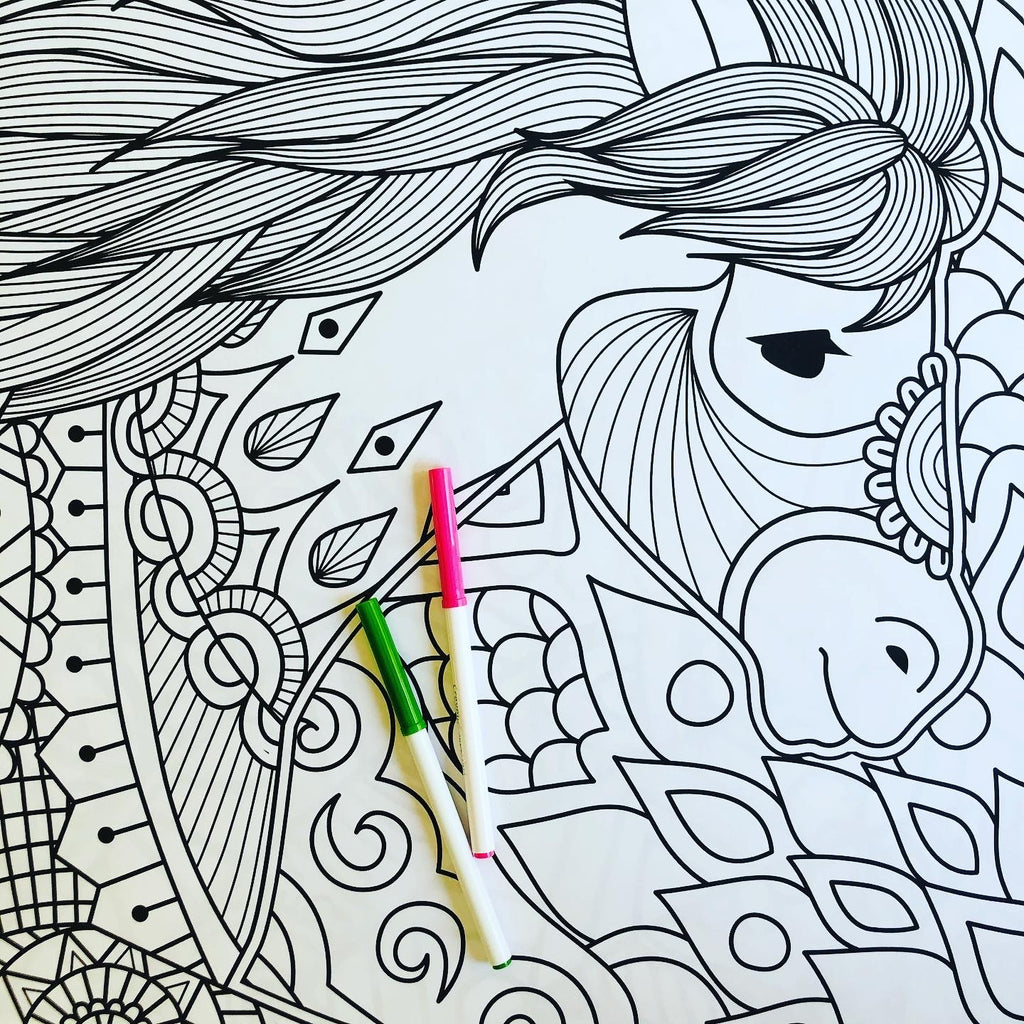Horse Coloring Poster Printable