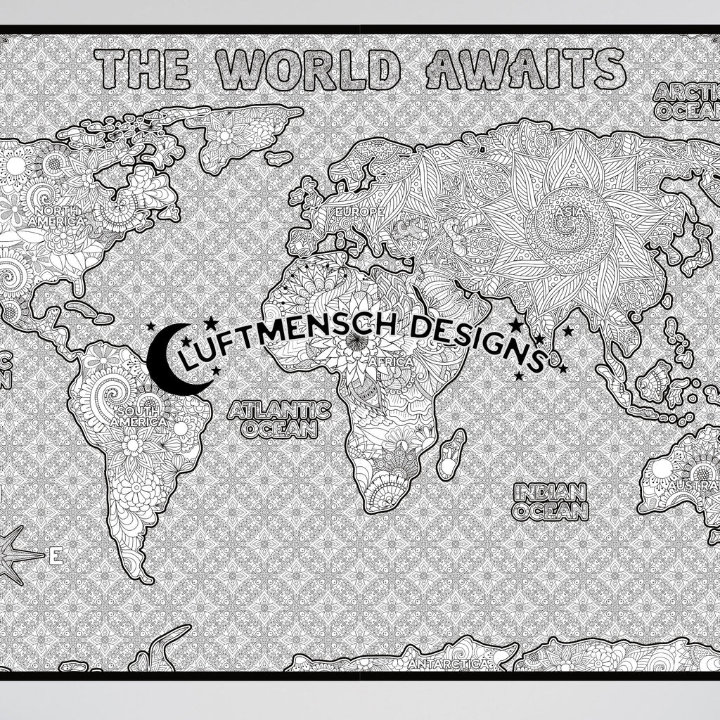 World Map Coloring Activity