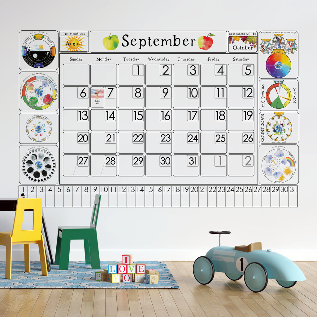 Printable wall calendar for children